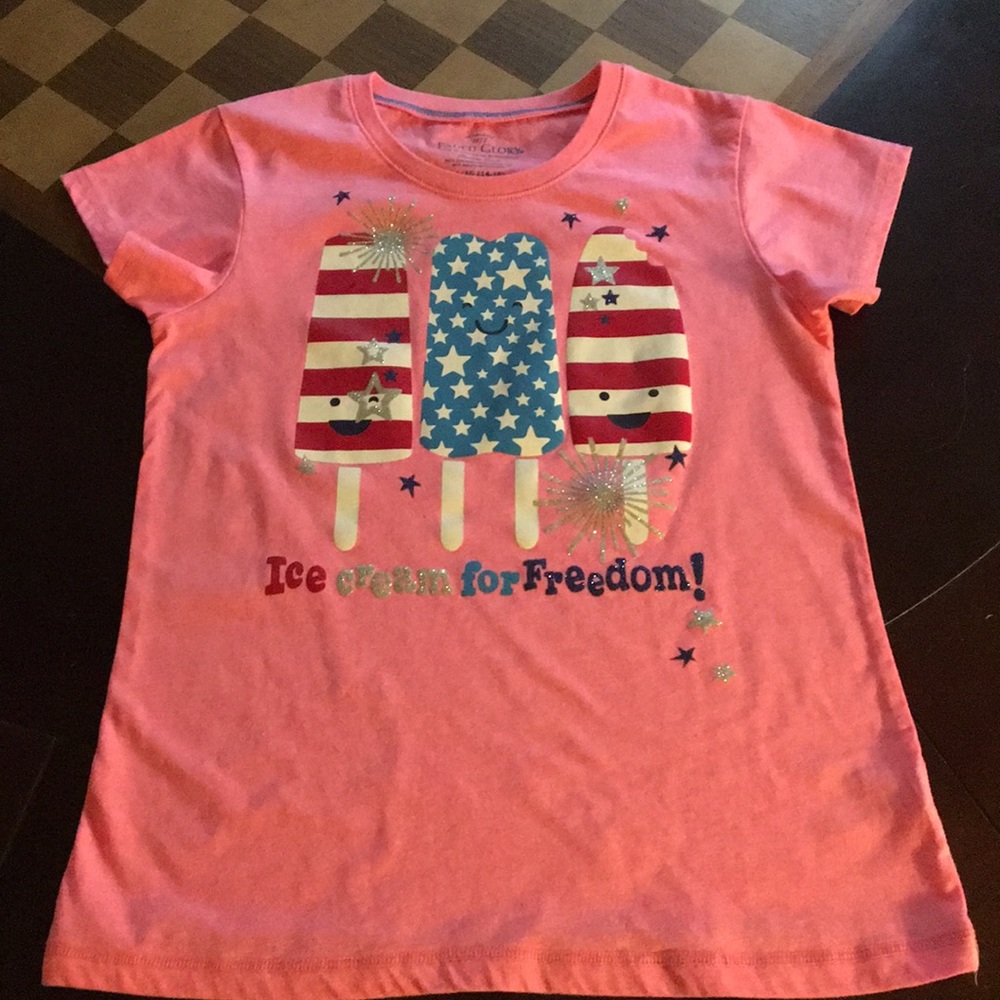 Faded Glory “Ice Cream For Freedom” Girls T-Shirt